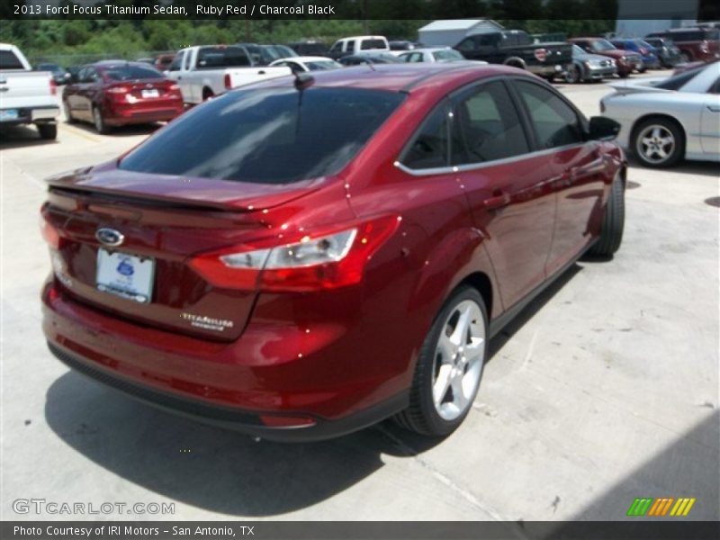 Ruby Red / Charcoal Black 2013 Ford Focus Titanium Sedan