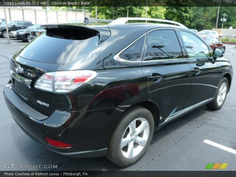 Obsidian Black / Black 2011 Lexus RX 350 AWD