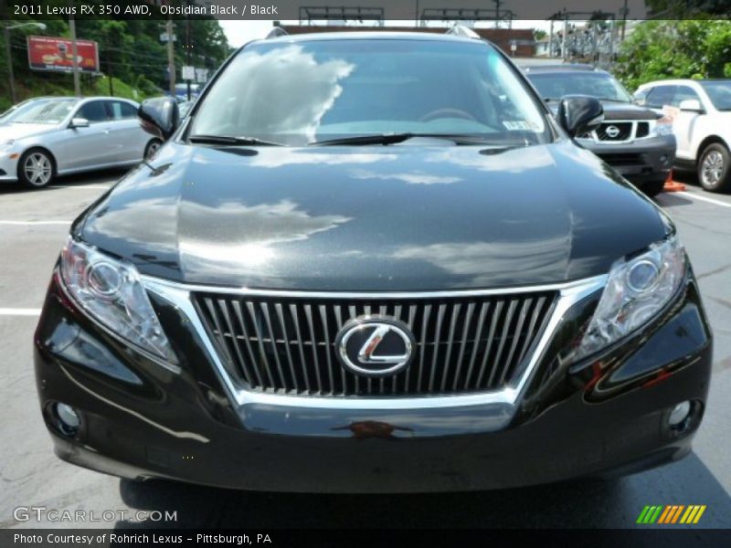 Obsidian Black / Black 2011 Lexus RX 350 AWD