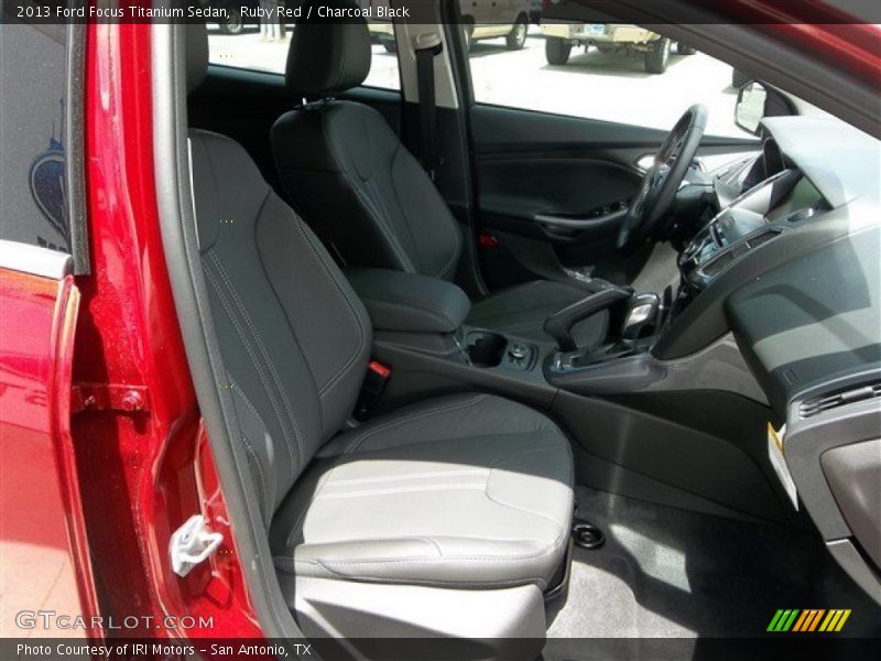 Ruby Red / Charcoal Black 2013 Ford Focus Titanium Sedan