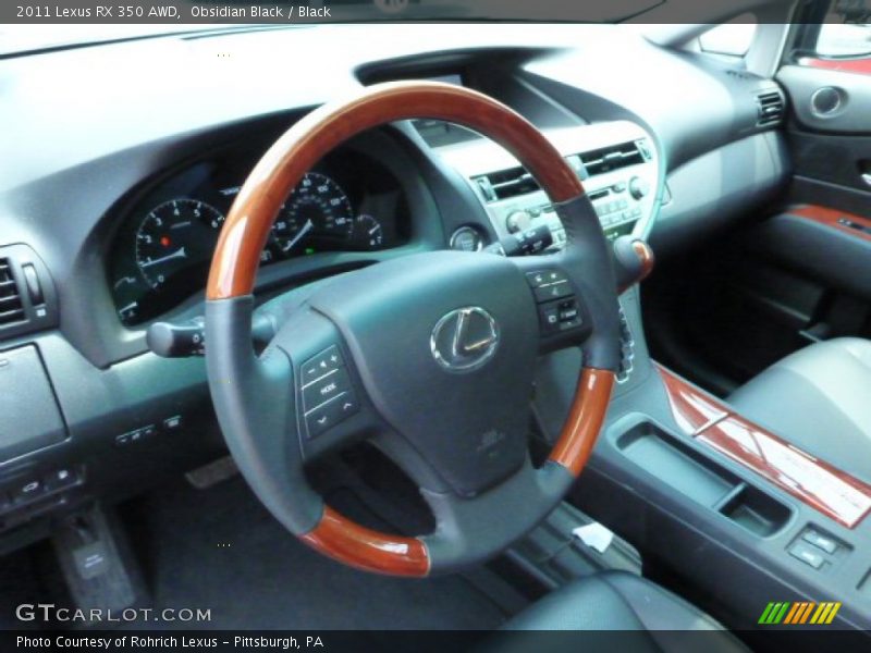 Obsidian Black / Black 2011 Lexus RX 350 AWD