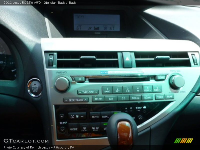 Obsidian Black / Black 2011 Lexus RX 350 AWD