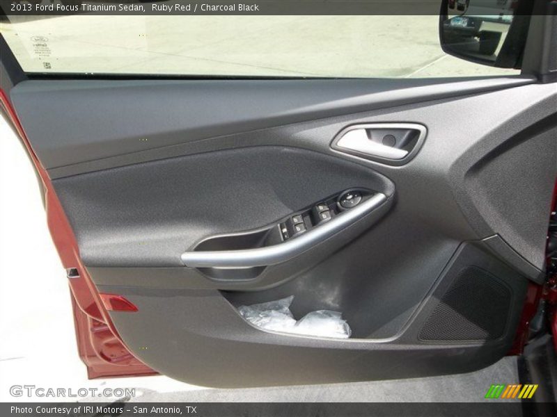 Ruby Red / Charcoal Black 2013 Ford Focus Titanium Sedan