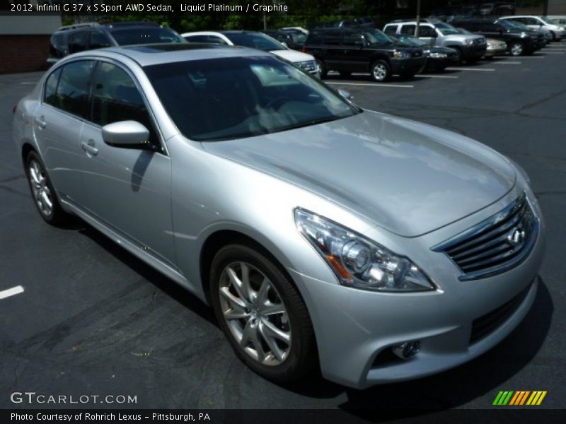 Liquid Platinum / Graphite 2012 Infiniti G 37 x S Sport AWD Sedan