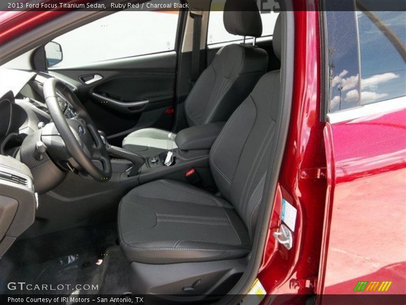 Ruby Red / Charcoal Black 2013 Ford Focus Titanium Sedan