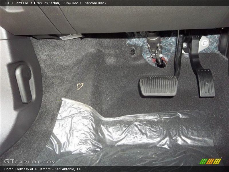 Ruby Red / Charcoal Black 2013 Ford Focus Titanium Sedan