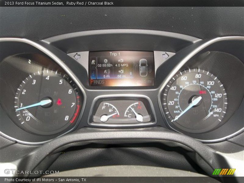 Ruby Red / Charcoal Black 2013 Ford Focus Titanium Sedan