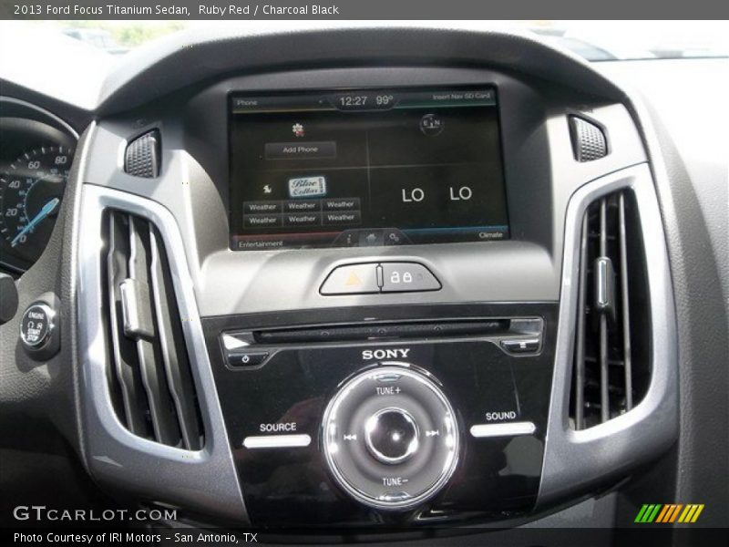 Ruby Red / Charcoal Black 2013 Ford Focus Titanium Sedan