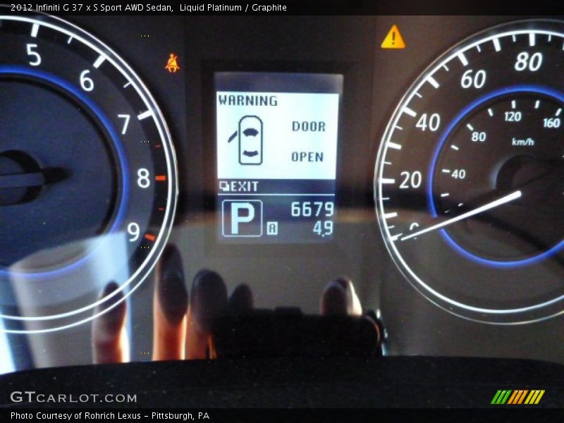 Liquid Platinum / Graphite 2012 Infiniti G 37 x S Sport AWD Sedan