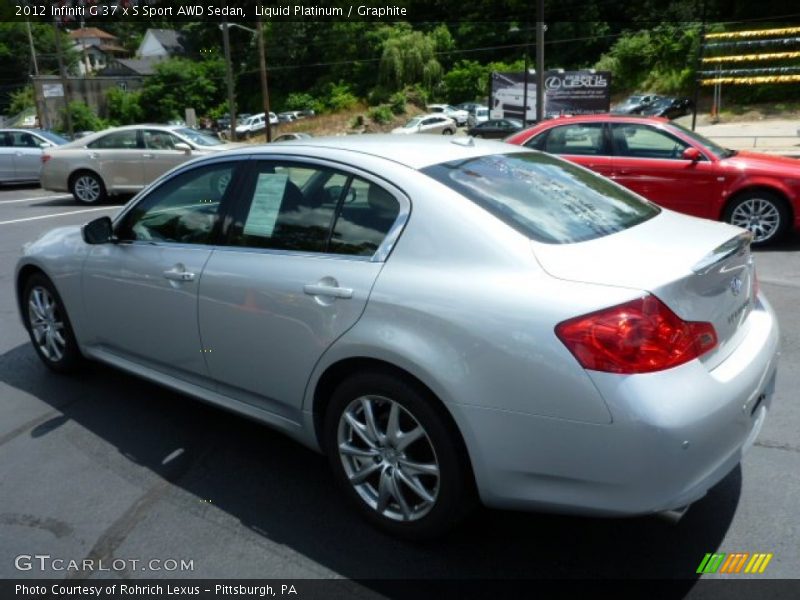 Liquid Platinum / Graphite 2012 Infiniti G 37 x S Sport AWD Sedan