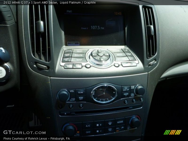 Liquid Platinum / Graphite 2012 Infiniti G 37 x S Sport AWD Sedan