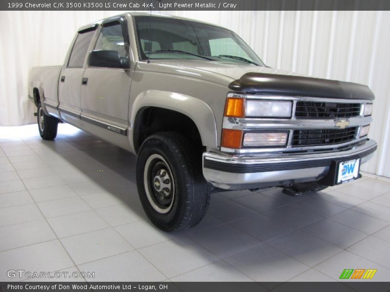 Light Pewter Metallic / Gray 1999 Chevrolet C/K 3500 K3500 LS Crew Cab 4x4