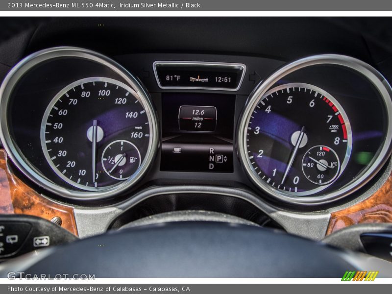 Iridium Silver Metallic / Black 2013 Mercedes-Benz ML 550 4Matic