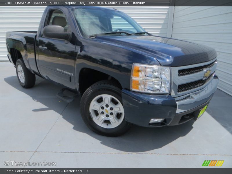 Dark Blue Metallic / Dark Titanium 2008 Chevrolet Silverado 1500 LT Regular Cab