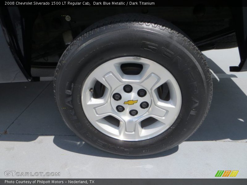 Dark Blue Metallic / Dark Titanium 2008 Chevrolet Silverado 1500 LT Regular Cab
