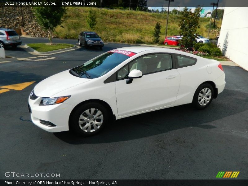 Taffeta White / Stone 2012 Honda Civic LX Coupe