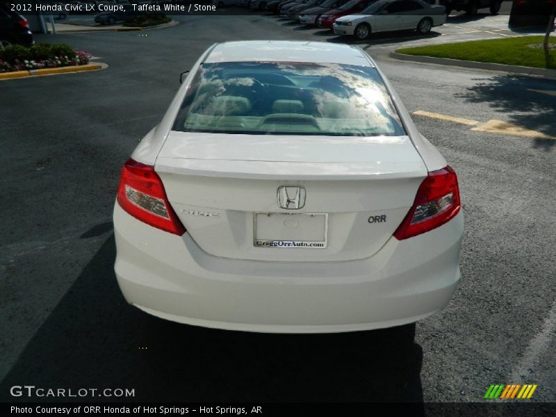 Taffeta White / Stone 2012 Honda Civic LX Coupe