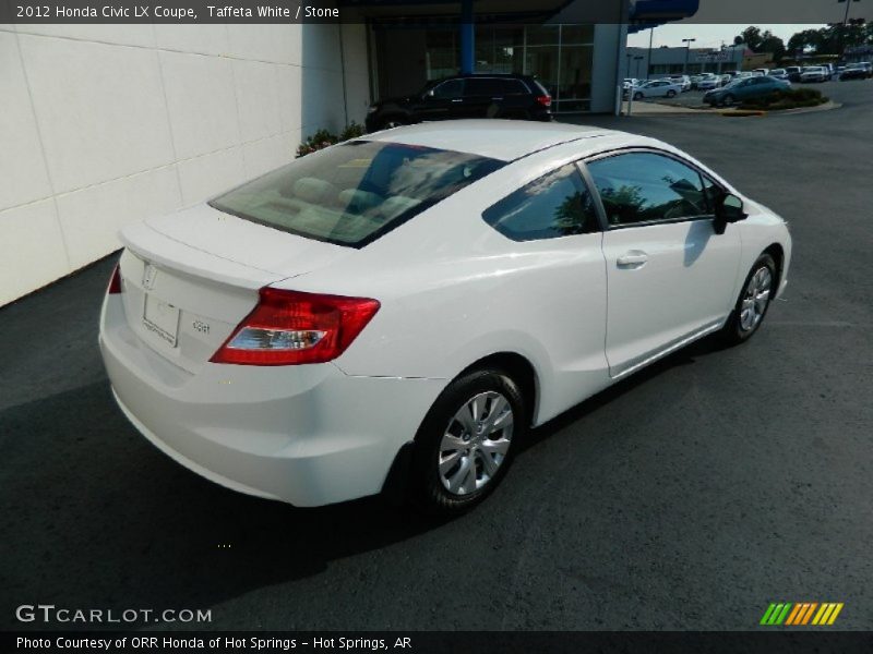 Taffeta White / Stone 2012 Honda Civic LX Coupe
