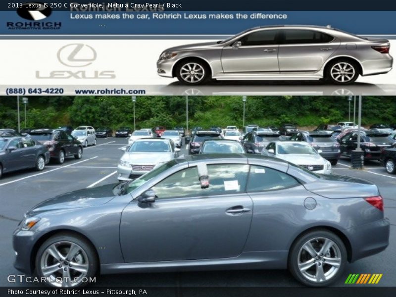 Nebula Gray Pearl / Black 2013 Lexus IS 250 C Convertible