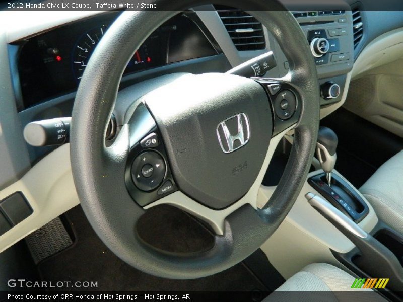 Taffeta White / Stone 2012 Honda Civic LX Coupe