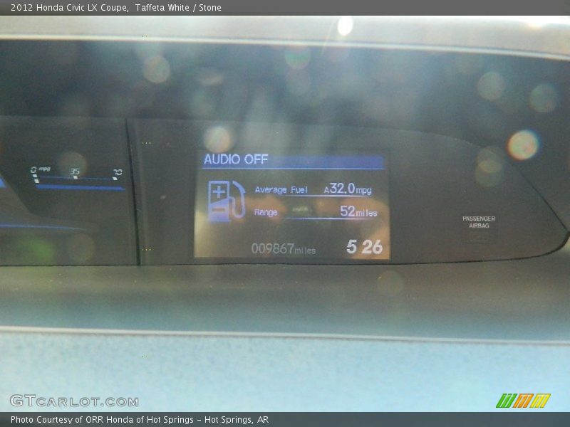 Taffeta White / Stone 2012 Honda Civic LX Coupe