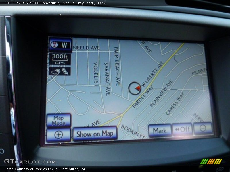 Navigation of 2013 IS 250 C Convertible