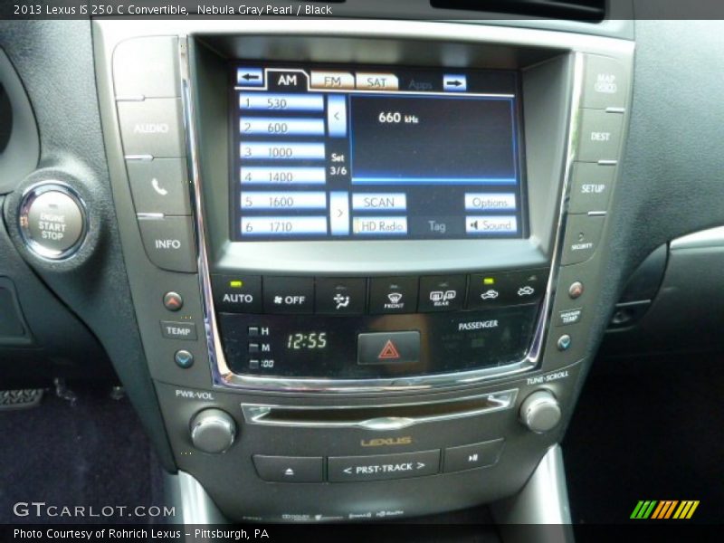 Controls of 2013 IS 250 C Convertible