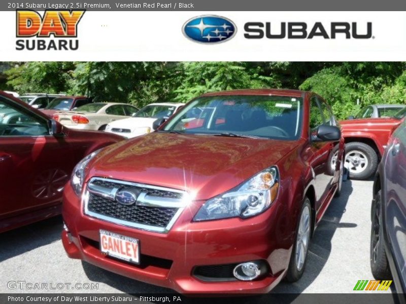 Venetian Red Pearl / Black 2014 Subaru Legacy 2.5i Premium