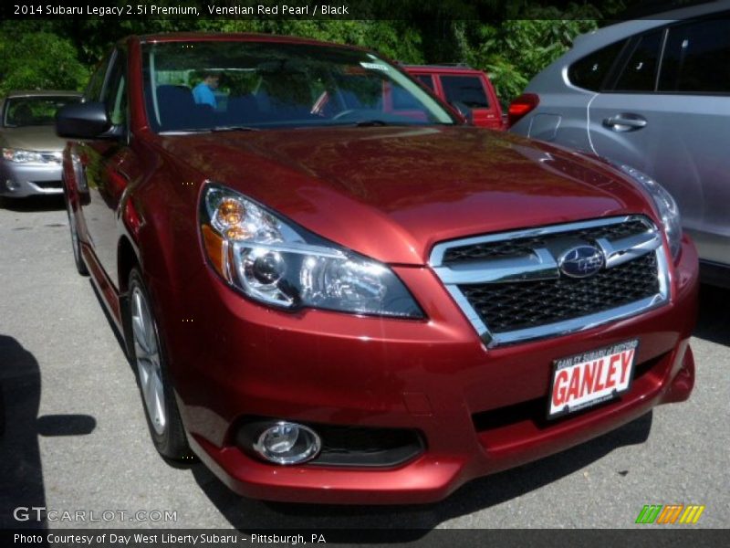Venetian Red Pearl / Black 2014 Subaru Legacy 2.5i Premium