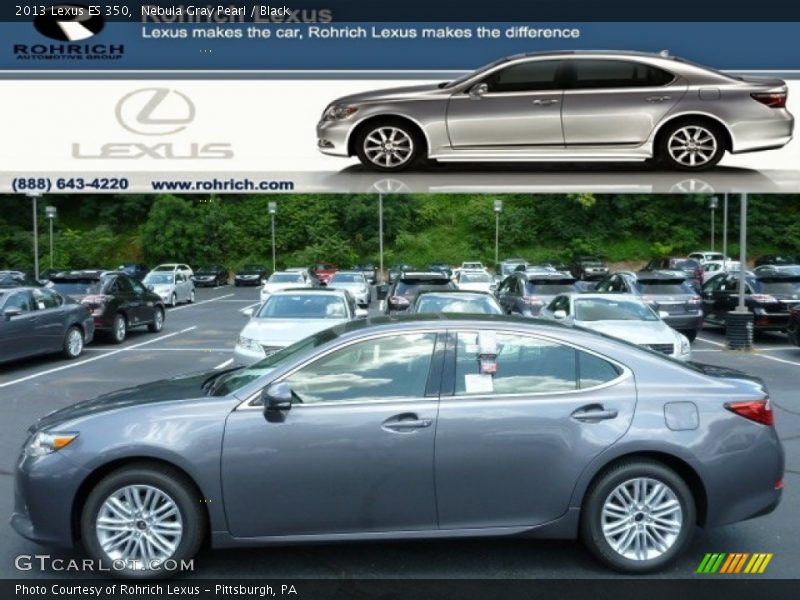 Nebula Gray Pearl / Black 2013 Lexus ES 350