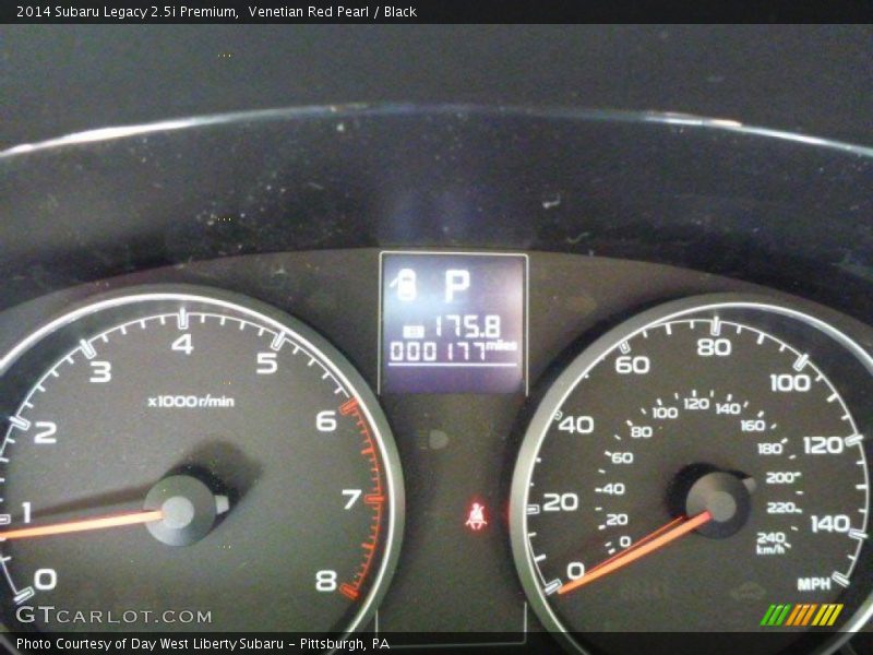 Venetian Red Pearl / Black 2014 Subaru Legacy 2.5i Premium