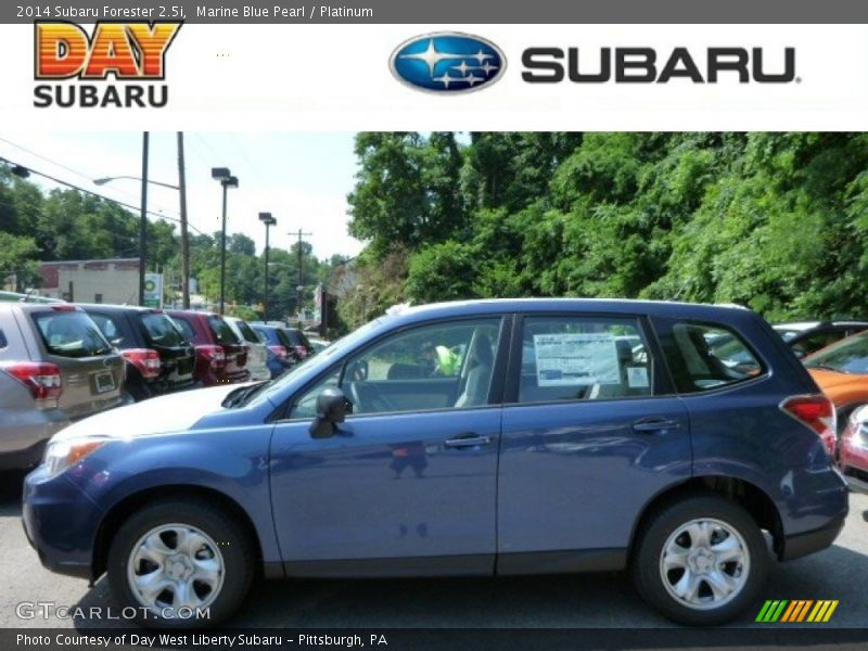 Marine Blue Pearl / Platinum 2014 Subaru Forester 2.5i
