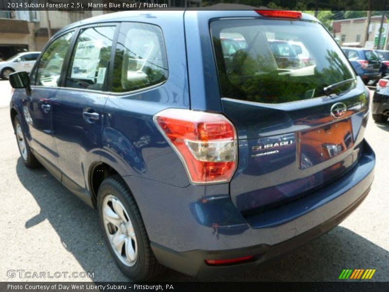 Marine Blue Pearl / Platinum 2014 Subaru Forester 2.5i