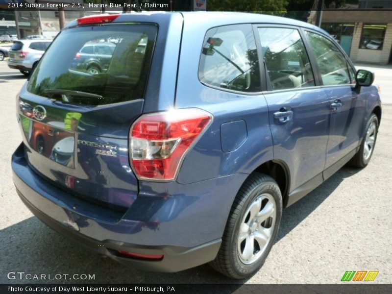 Marine Blue Pearl / Platinum 2014 Subaru Forester 2.5i