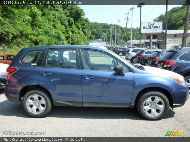 Marine Blue Pearl / Platinum 2014 Subaru Forester 2.5i