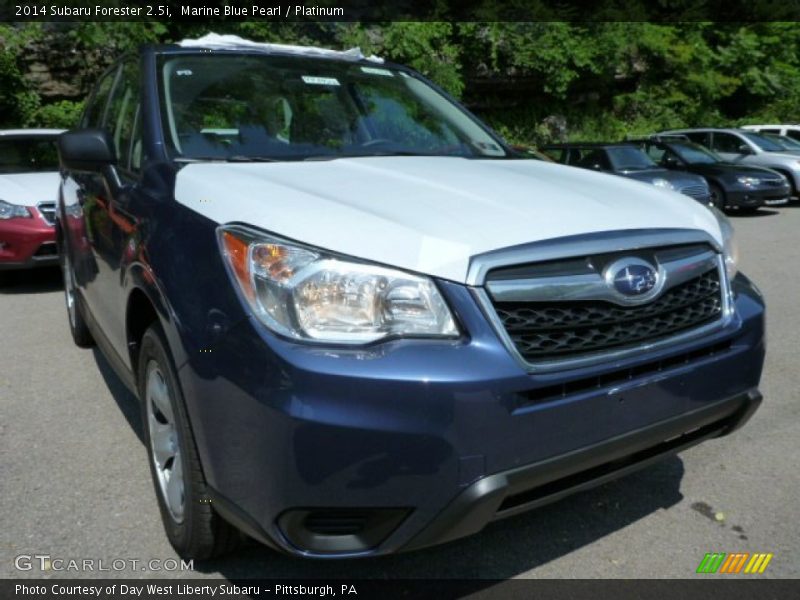 Marine Blue Pearl / Platinum 2014 Subaru Forester 2.5i