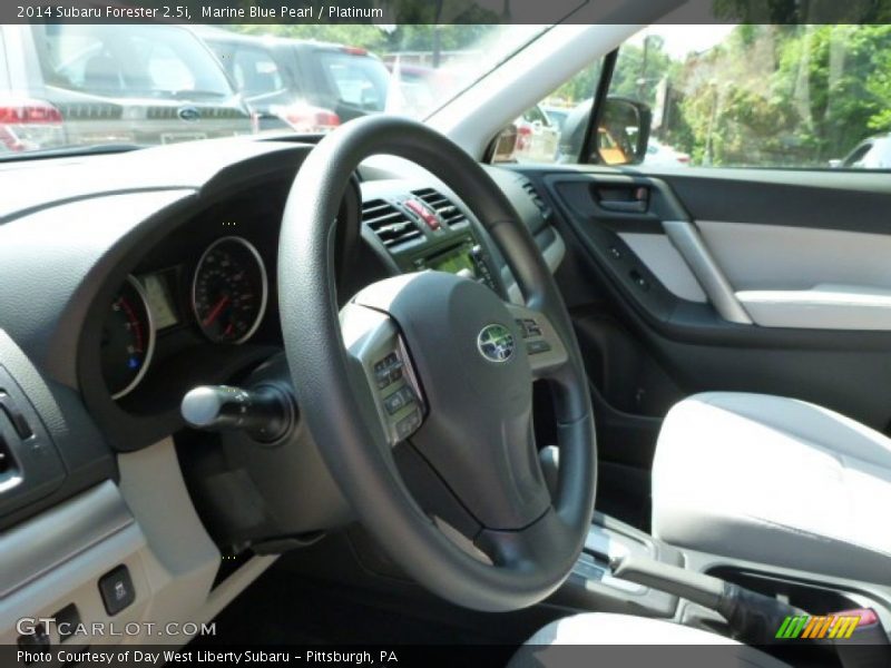 Marine Blue Pearl / Platinum 2014 Subaru Forester 2.5i
