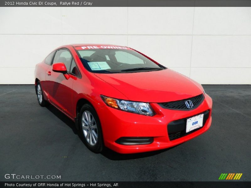 Rallye Red / Gray 2012 Honda Civic EX Coupe