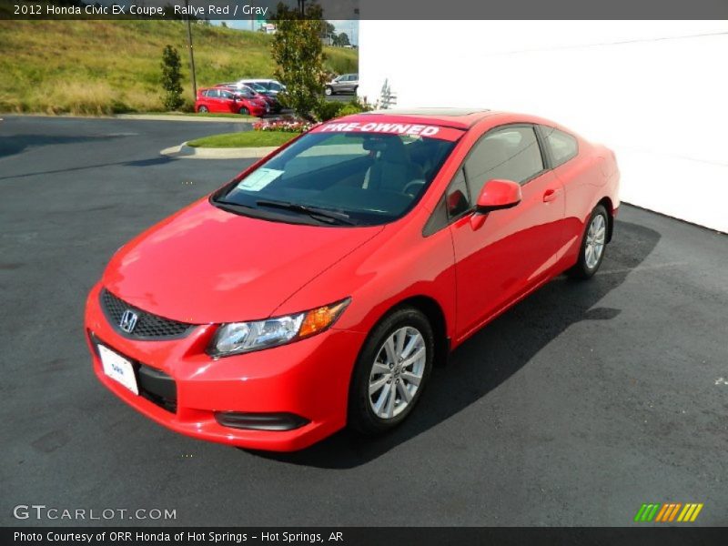 Rallye Red / Gray 2012 Honda Civic EX Coupe