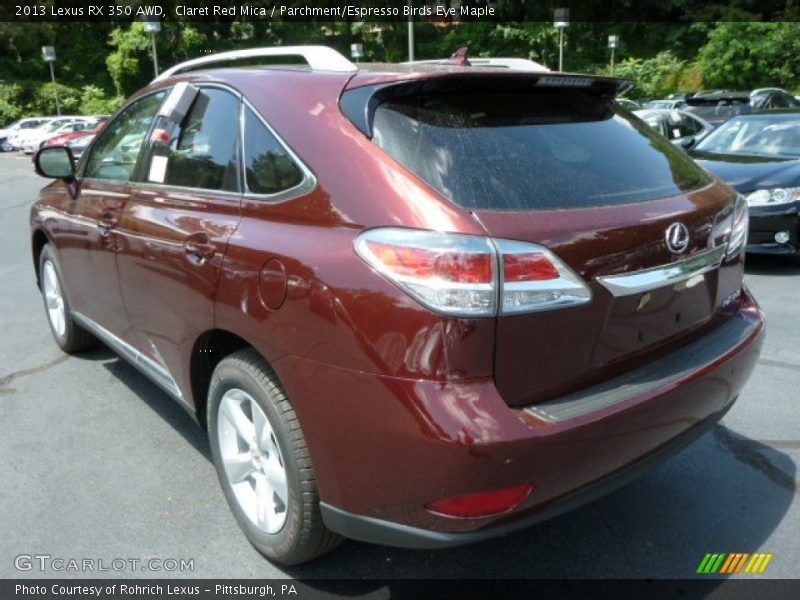 Claret Red Mica / Parchment/Espresso Birds Eye Maple 2013 Lexus RX 350 AWD