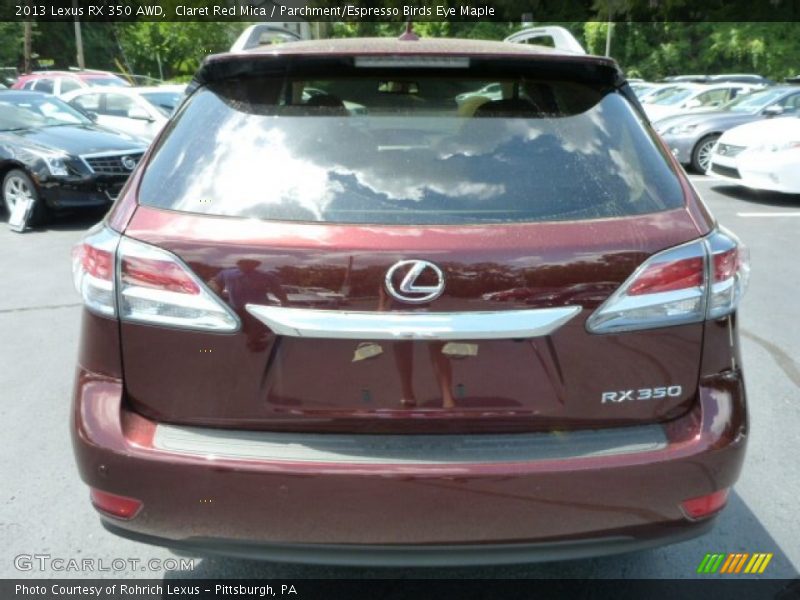 Claret Red Mica / Parchment/Espresso Birds Eye Maple 2013 Lexus RX 350 AWD