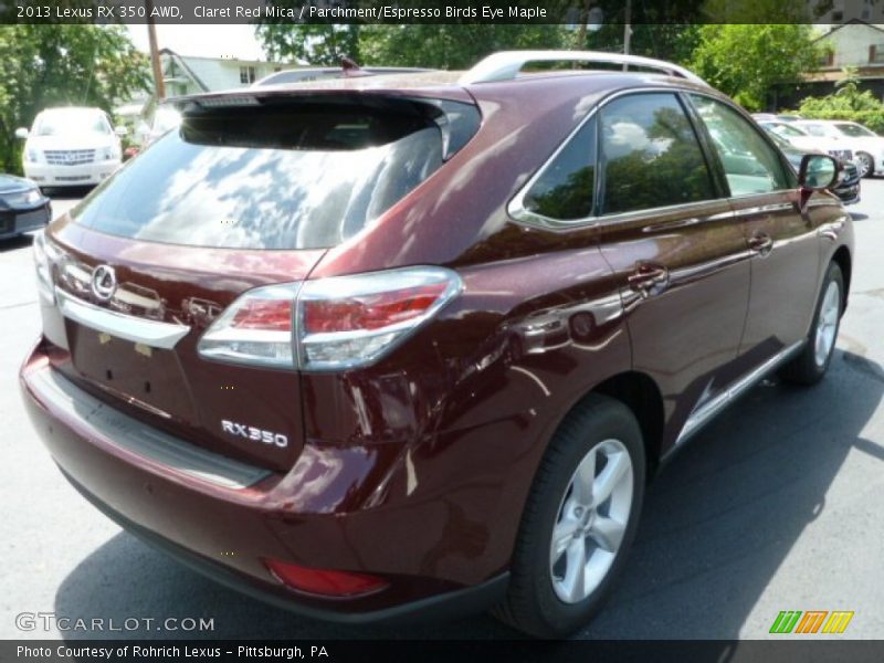 Claret Red Mica / Parchment/Espresso Birds Eye Maple 2013 Lexus RX 350 AWD