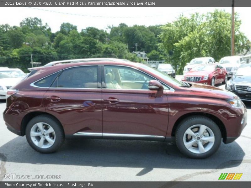 Claret Red Mica / Parchment/Espresso Birds Eye Maple 2013 Lexus RX 350 AWD