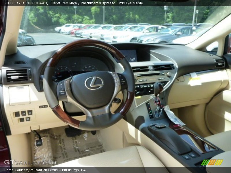 Claret Red Mica / Parchment/Espresso Birds Eye Maple 2013 Lexus RX 350 AWD