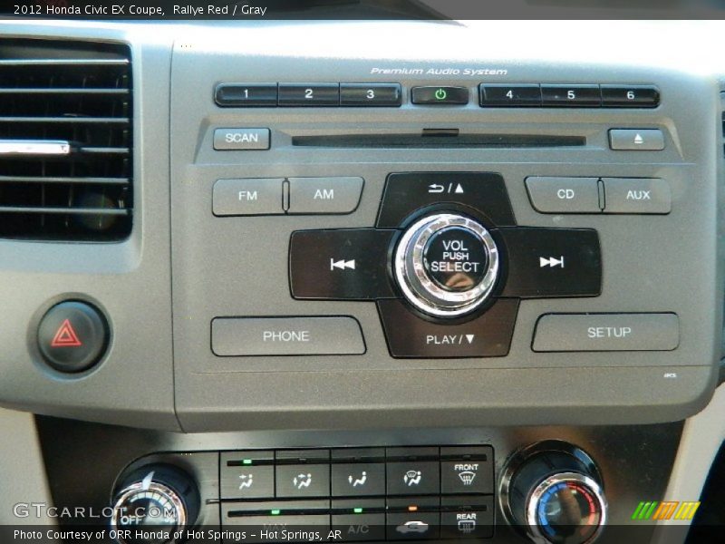 Rallye Red / Gray 2012 Honda Civic EX Coupe