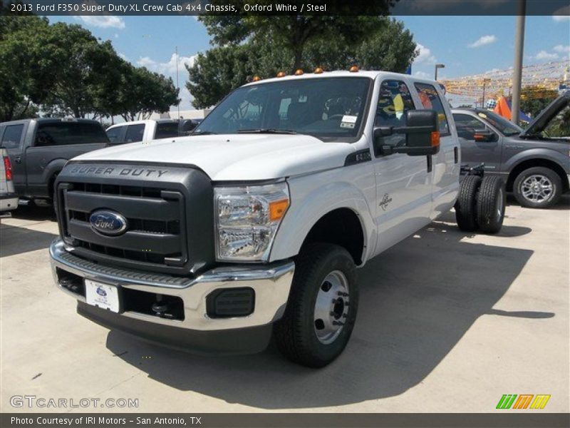 Front 3/4 View of 2013 F350 Super Duty XL Crew Cab 4x4 Chassis
