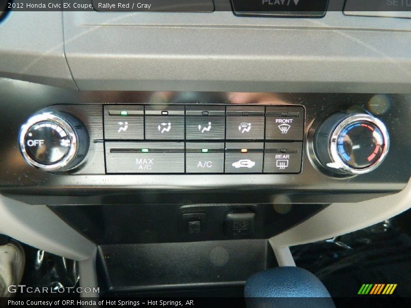 Rallye Red / Gray 2012 Honda Civic EX Coupe