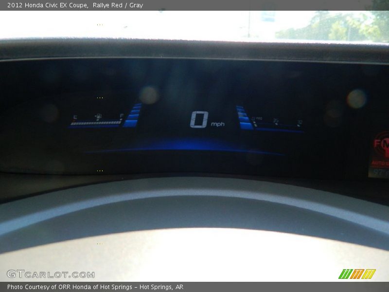 Rallye Red / Gray 2012 Honda Civic EX Coupe