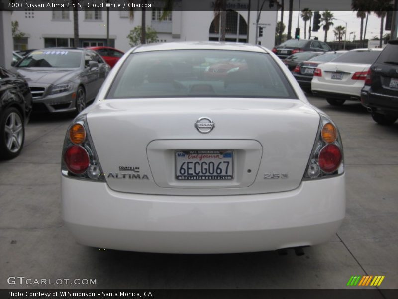 Cloud White / Charcoal 2003 Nissan Altima 2.5 S