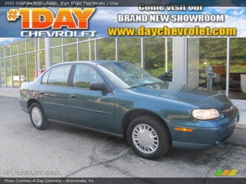 Dark Tropic Teal Metallic / Gray 2003 Chevrolet Malibu Sedan